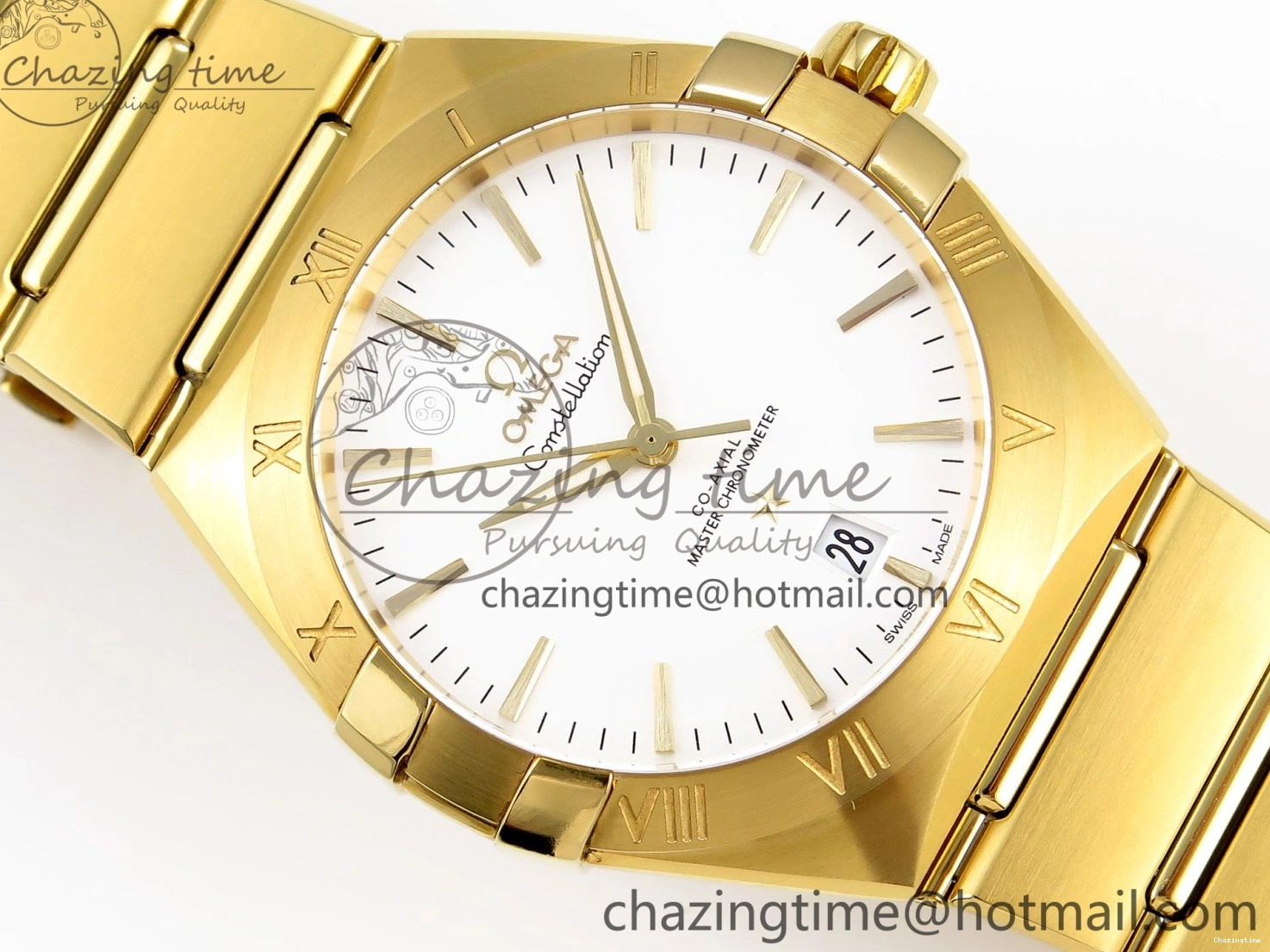 0514 Constellation 39mm YG ASWF 1:1 Best Edition White Dial on YG Bracelet A Casual 7780